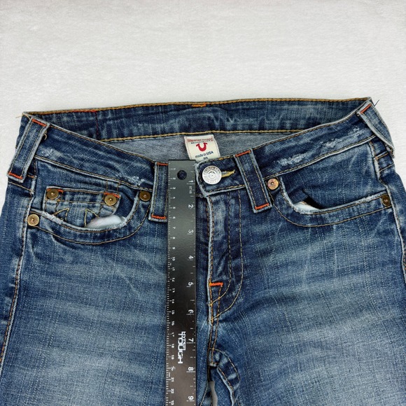 Vintage True Religion Women's Bootcut Jeans Size 30x33 Blue Wash Made in USA - Picture 8 of 14